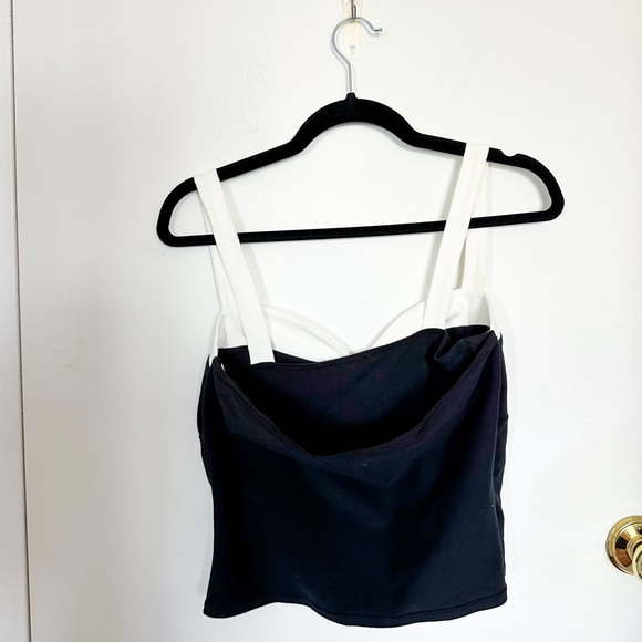 Reformation Harlan Knit Top black white peekaboo medium NWOT - Picture 5 of 9